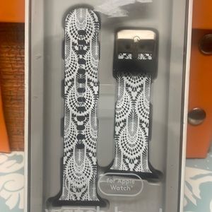 Heyday watch band, fits 38 watch, black and white. New in box.